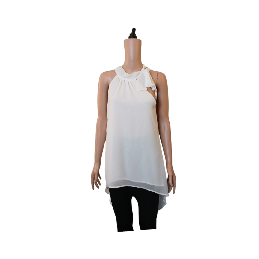Sweet Pea New York Company Blouse Top Crop Shirt size S Used Womens White